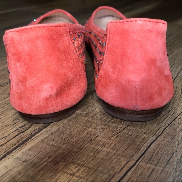 Alex Marie Coral/Pink Sequin Ballet Flats Size 9.5 - Picture 3 of 7